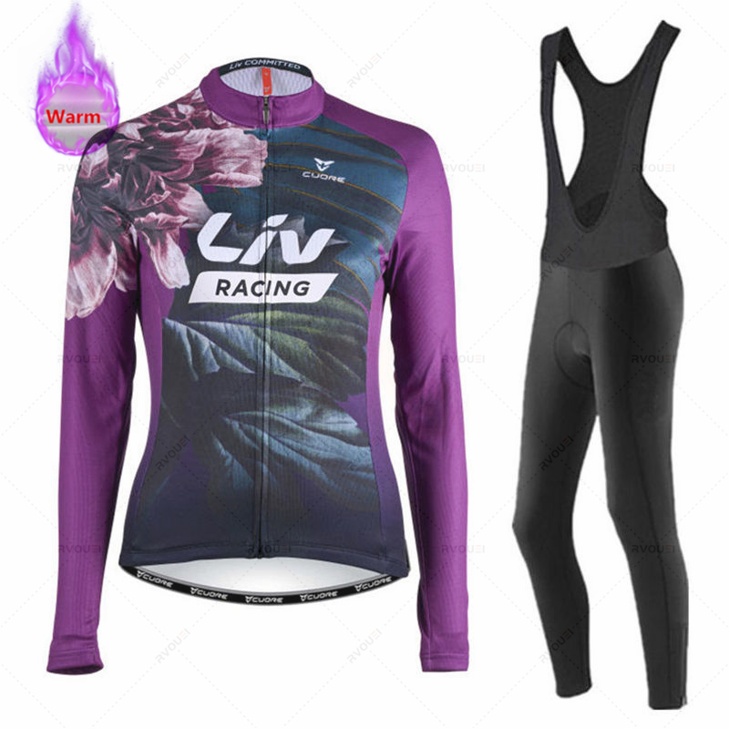 Cycling Gear Jersey - Liv Donna Inverno Bicicleta Set Outdoor